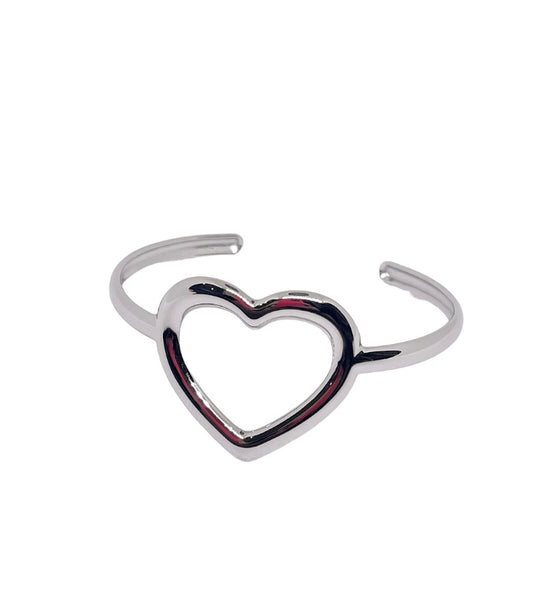 Bracciale maxi cuore regolabile due varianti colore