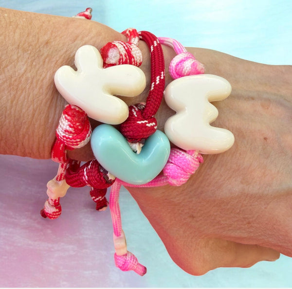 Bracciaie Marine florida lettera colorata Puff vari colori lettere K L M