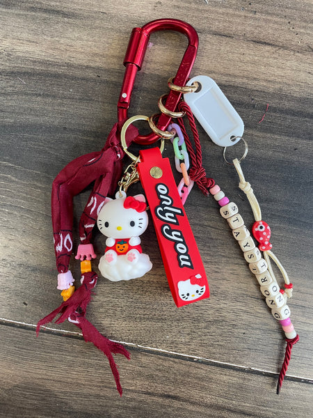 Pimp your Bag Keychain charms per borsa e portachiavi hallo kitty nuvoletta