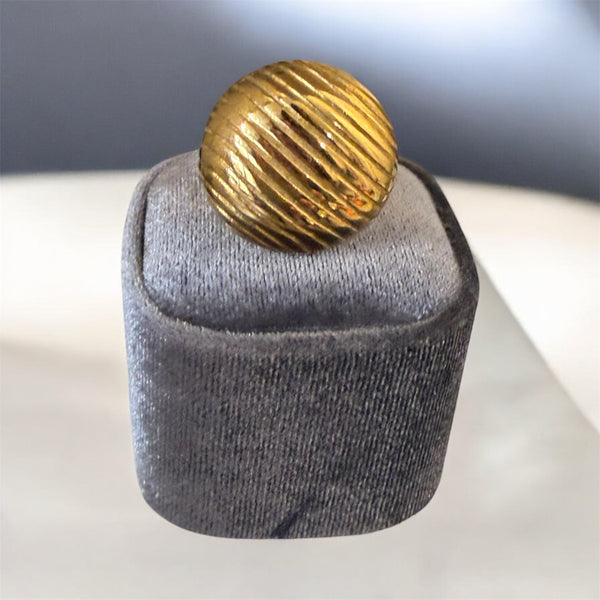 Anello regolabile maxi sfera rigata