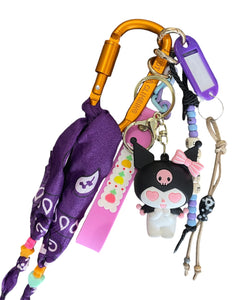 Pimp your Bag Keychain charms per borsa e portachiavi kuromi occhi a cuore