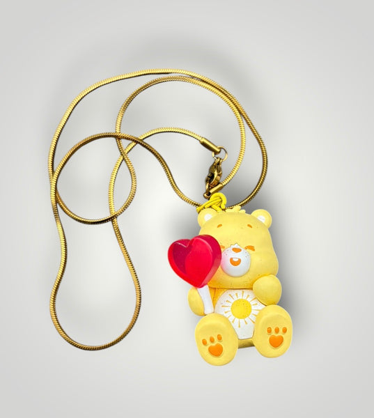 Collana Orsetto del cuore catenina 50 cm vari colori