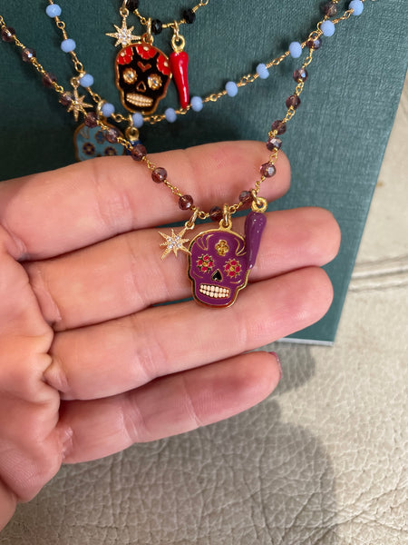 Collana principessa glam remedios calavera skull