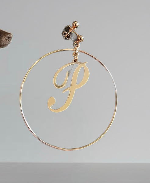 Mono orecchino lettera So glamour due varianti colore varie lettere