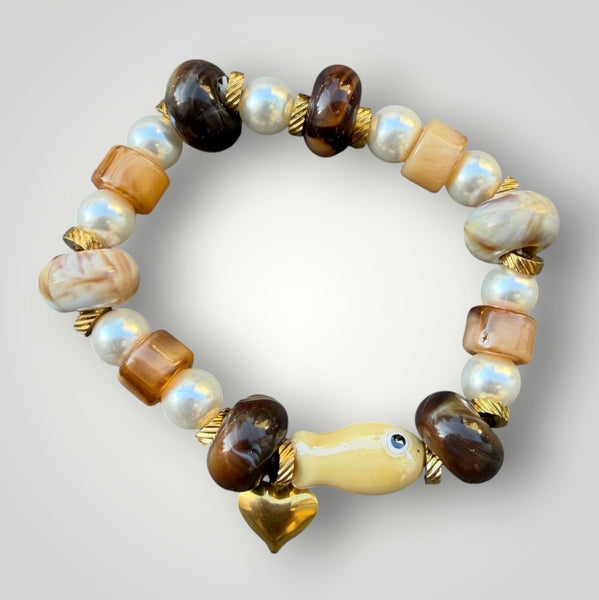 Bracciale Colors pesciolino innamorato beige