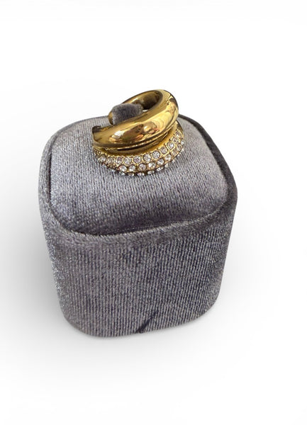 Luana earcuff doppio anello Luxury due varianti colore