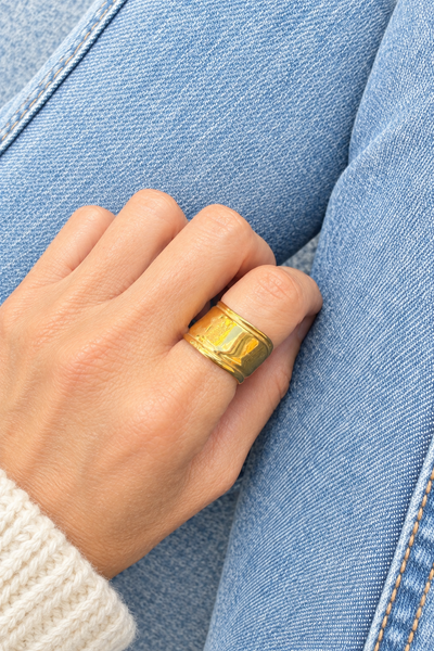 Anello manetta onda    due varianti colore