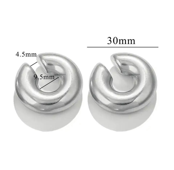 Mono Earcuff donuts Cecilia liscio due varianti colore