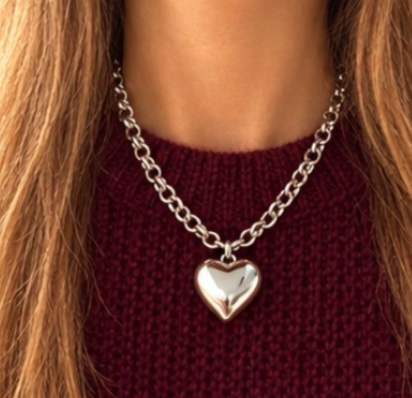 Collana groumette cuore puff