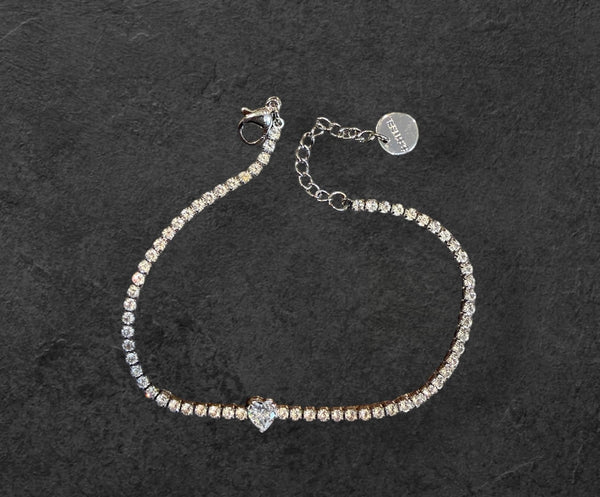 Bracciale tennis cuore kry vari colori
