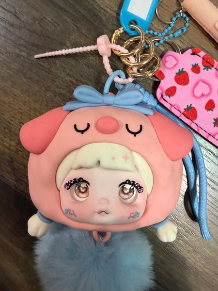 Pimp your bag ( porta auricolari e piccoli oggetti ) adorabile maialino