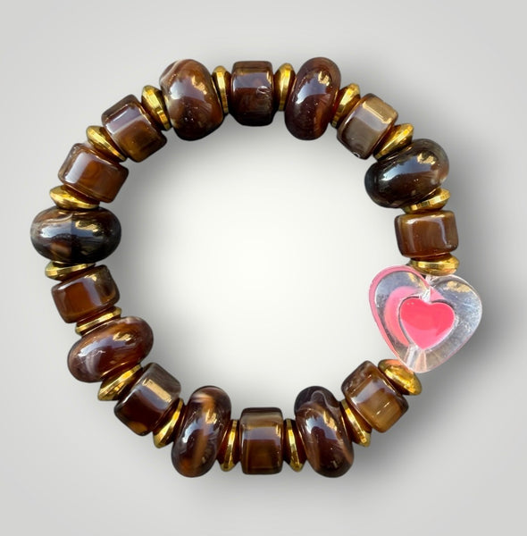 Bracciale Colors Corazon cioccolato