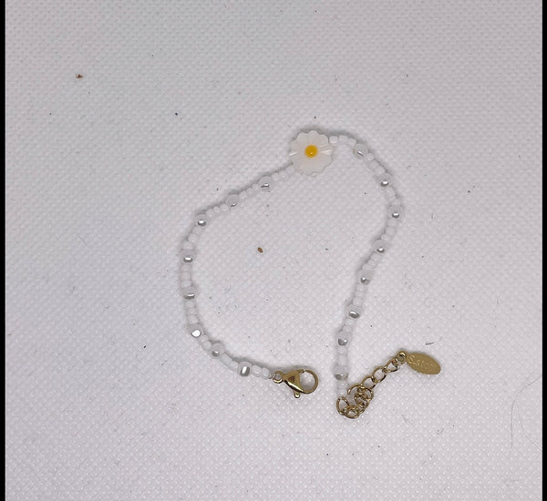 Bracciale perline e Margherita vari colori