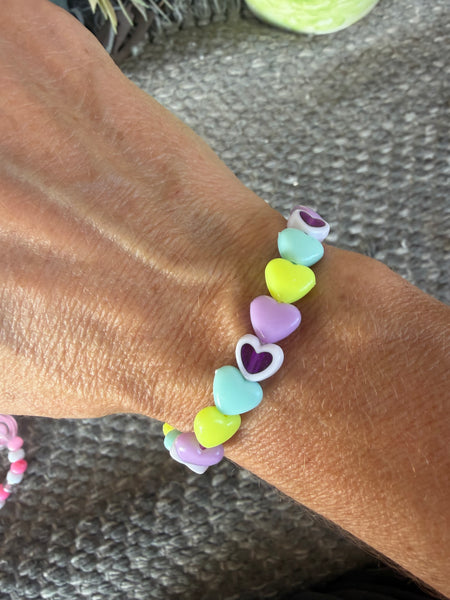 Bracciale colors Beads giro cuori xsmall
