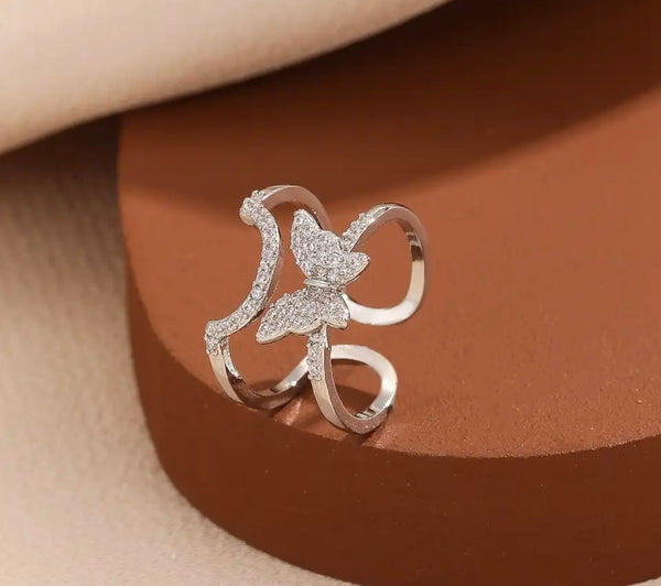 Anello Melory per unghia crystal e farfalla  due varianti colore