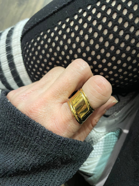 Anello manetta onda    due varianti colore
