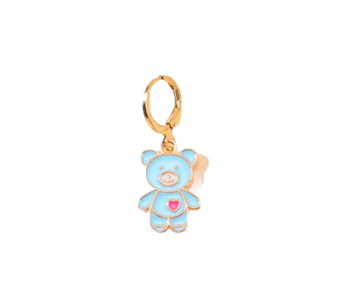 Mono orecchino orsacchiotto teddy bear smaltato
