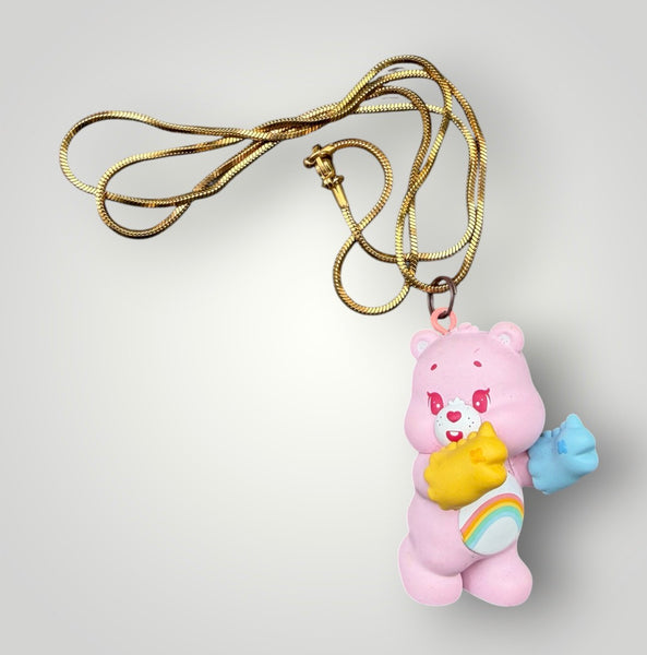 Collana orsetto del Cuore catenina 60 cm vari colori