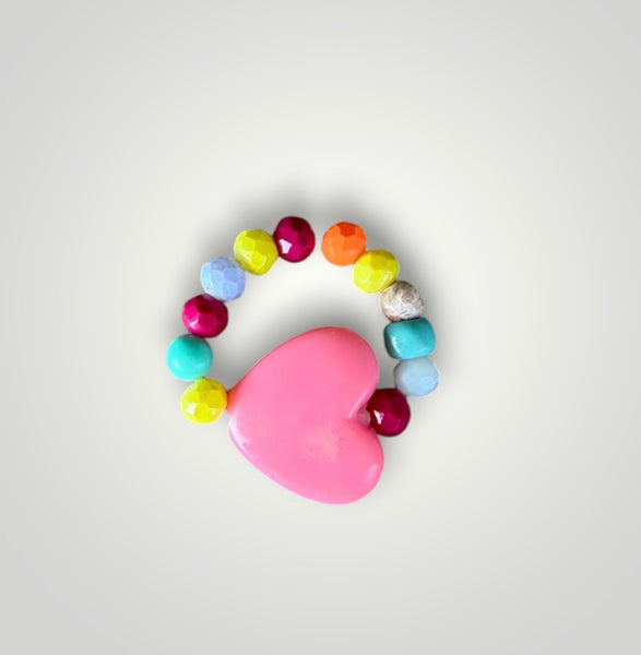 Anello colors con cuore grande