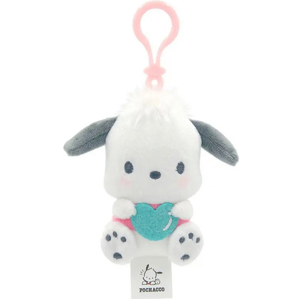 Portachiavi e applique borsa Pimp your Bag Pochacco cuoricino   in peluche