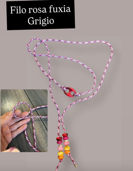 Collana Marine Florida centrale rosso  marmorozzato in vari colori