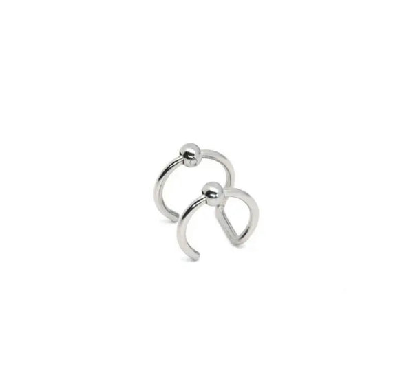 Face jewels Labret Orecchino per labbro gioielli per il viso 
Doppio anello con sfere clip non serve
avere il buco due varianti colore