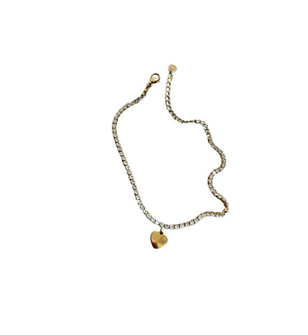 Bracciale tennis cuoricino