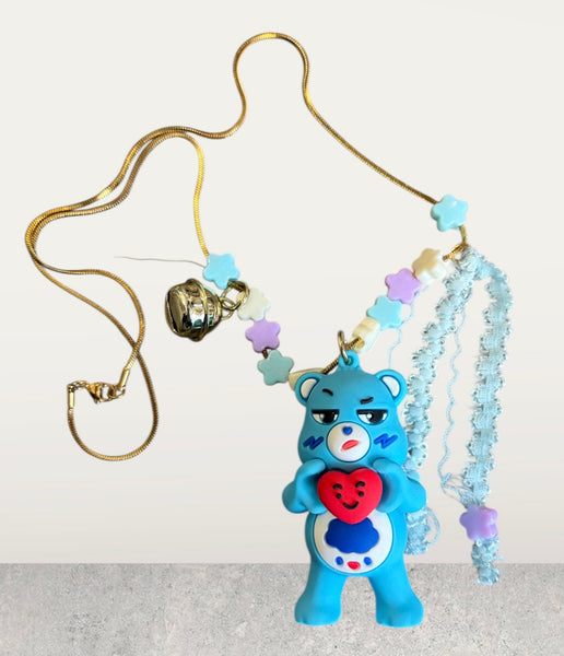 Collana Angelorso orsetto del cuore azzurro