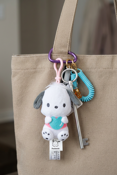 Portachiavi e applique borsa Pimp your Bag cuoricino   in peluche