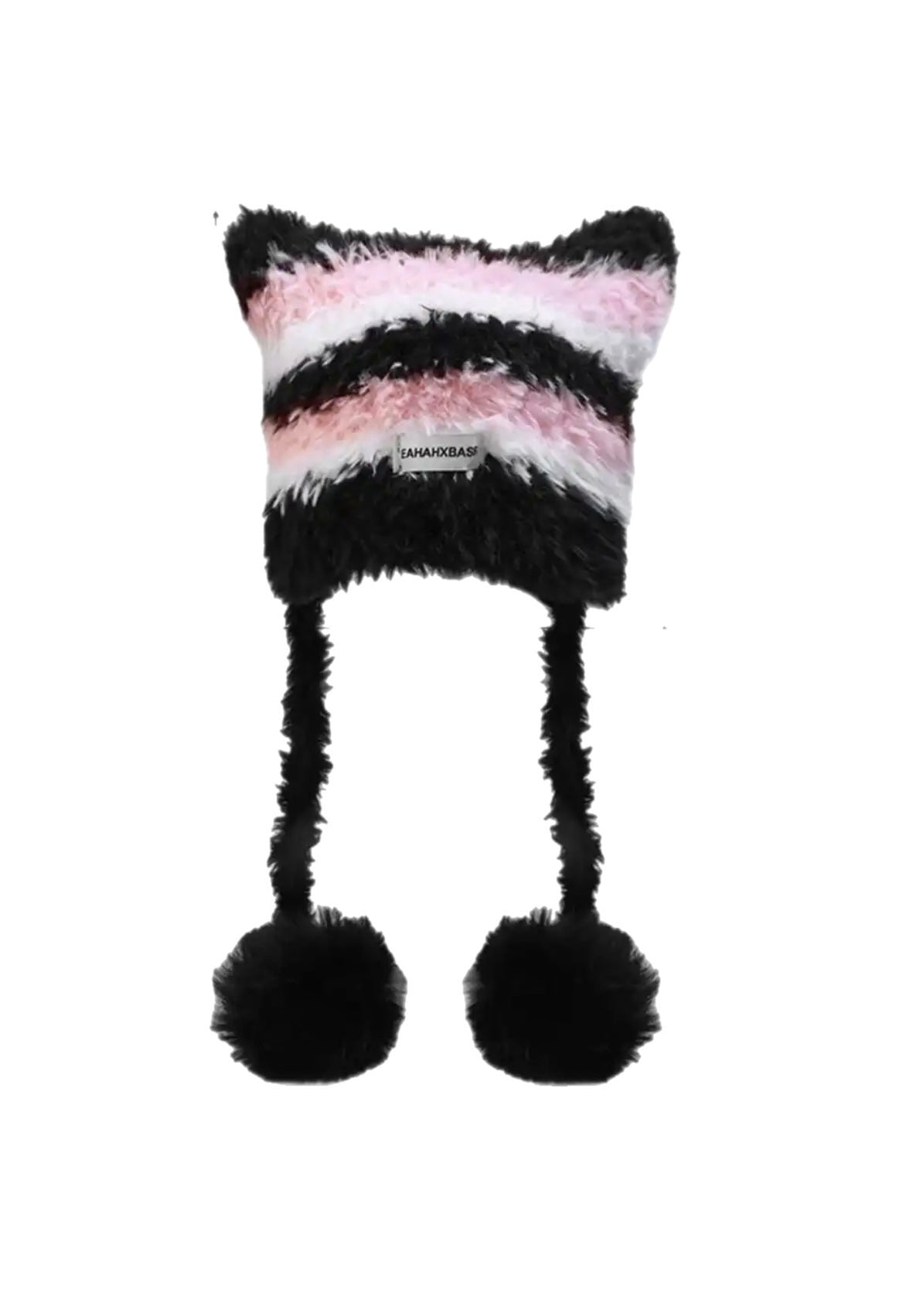 Cappello cuffia ponpon orecchie gattino vari colori