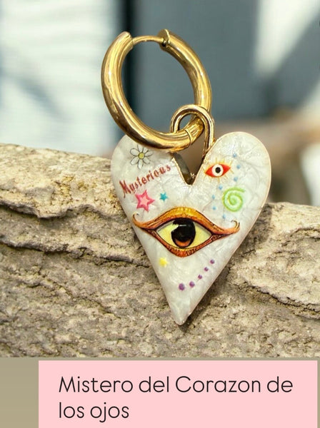 Mono orecchino Tatoo mistero del Corazon vari disegni cerchietto più spesso