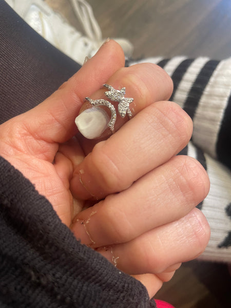 Anello Melory per unghia crystal e farfalla  due varianti colore