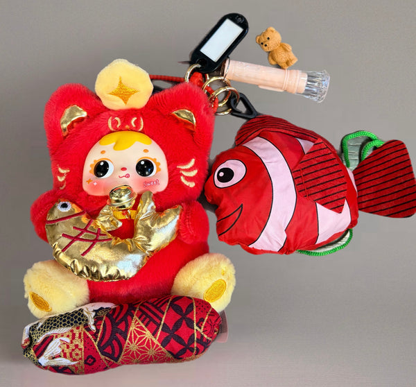 Pimp your bag Samuel serie "Eight Directions of Wealth Cat" abbondanza anno dopo anno