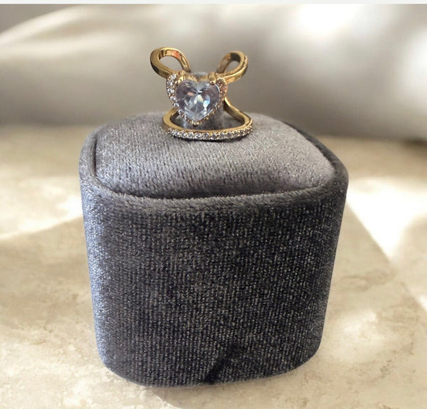 Anello Melory per unghia crystal cuore diadema