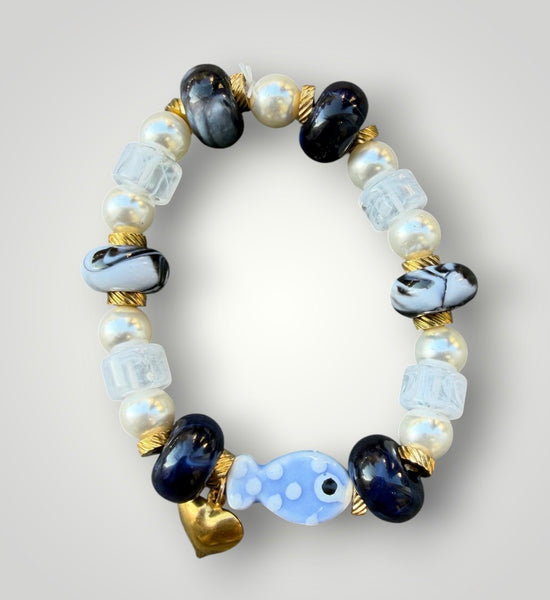 Bracciale Colors pesciolino innamorato celeste