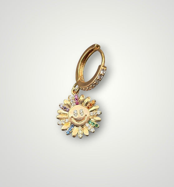 Mono orecchino fiore Rainbow smile sorridente