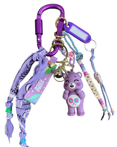 Pimp your Bag Keychain charms per borsa e portachiavi care bears orsetto del cuore angelorso viola