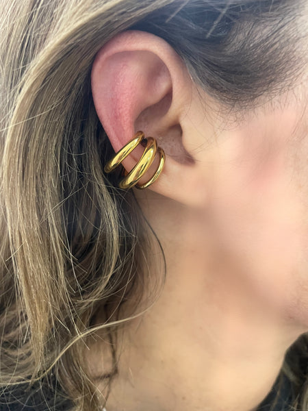 Mono  earcuff 3 multi anelli  due varianti colore