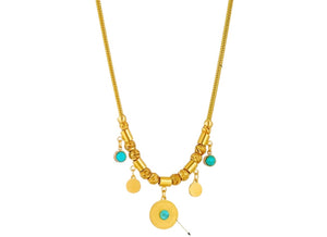 Collana girocollo multi charns turchese