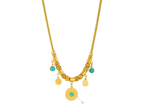 Collana girocollo multi charns turchese