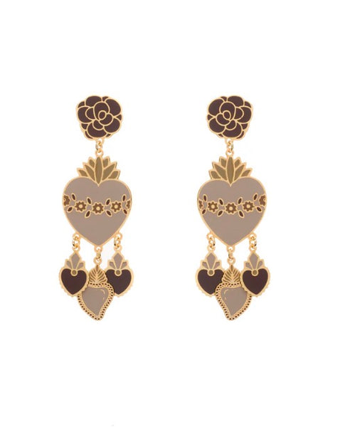 Coppia orecchini principessa Glam Cuore Sacro Saint Julie