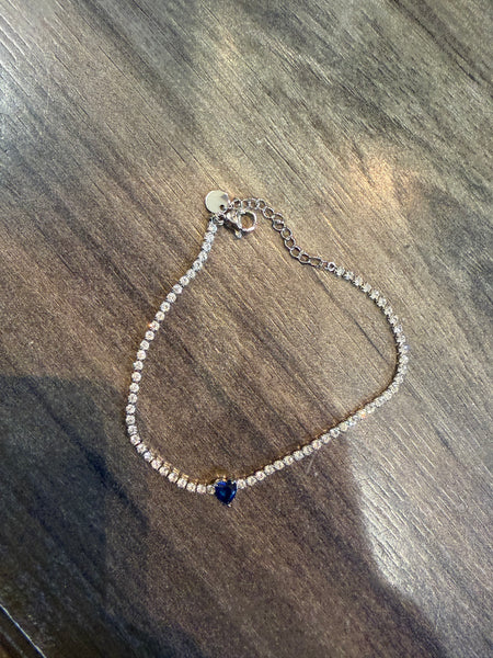 Bracciale tennis cuore kry vari colori