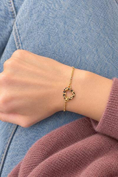 Bracciale cuore maculato