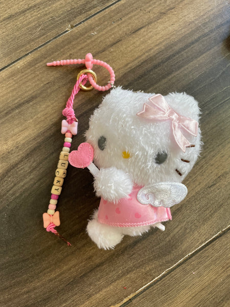 Portachiavi e applique borsa Pimp your Bag Hallo kitty Angel cuore   in peluche