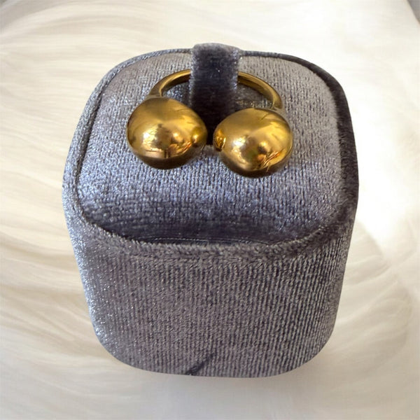 Anello Double sfere   due varianti colore
