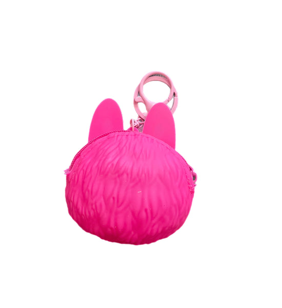 Portamonete applique borsetta Labubu Fuxia