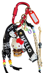 Pimp your Bag Keychain charms per borsa e portachiavi Pimp your Bag hallo kitty cappottino invernale