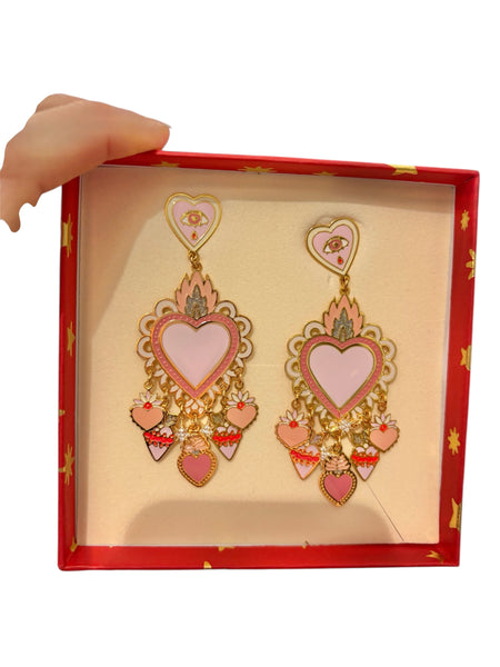 Coppia orecchini principessa Glam Cuore Sacro Saint Lucie
