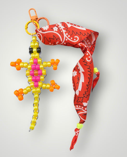 Pimp your bag Colors keychain geco   portafortuna  pony Beads Vari utilizzi e vari colori