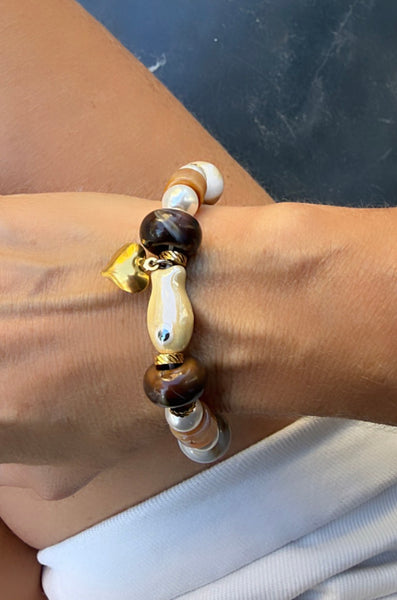 Bracciale Colors pesciolino innamorato beige
